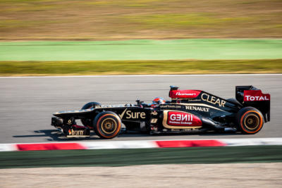 F1 Test Days 2013 Barcelone - Romain Grosjean - Lotus