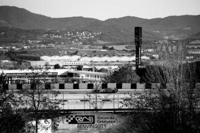 F1 Test Days 2013 Barcelone - Circuit de Catalunya noir et blanc