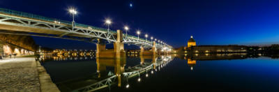 Panoramique du Pont Saint-Pierre de Toulouse, Garonne et dôme de La Grave - Frédéric Roustit