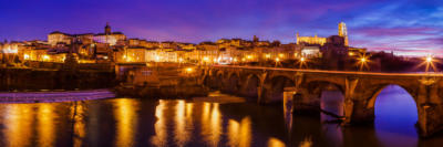 Panoramique rive gauche du Tarn à Albi et Pont Vieux - Frédéric Roustit