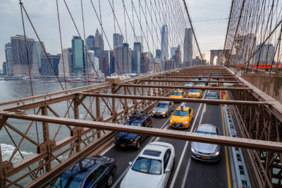 New York - Brooklyn Bridge and Manhattan skyline